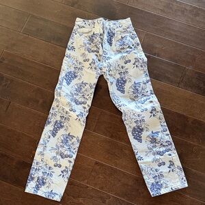 Reformation Blue and White Floral Women Jeans size 25